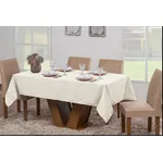 Toalha de Mesa Jacquard Adamascado Areia