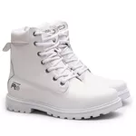 Bota coturno de segurança EPI´s em Couro ref. Guzzi Branco 