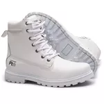 Bota coturno de segurança EPI´s em Couro ref. Guzzi Branco 
