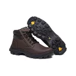 Bota coturno de segurança EPI´s em Couro ref. Force Café