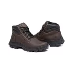 Bota coturno de segurança EPI´s em Couro ref. Force Café