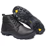 Bota coturno de segurança EPI´s em Couro ref. Picker Preto