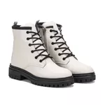  Bota Coturno Feminino Zara Off-white