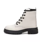  Bota Coturno Feminino Zara Off-white
