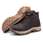 Bota Adventure Vibram em Couro Bosco Café 