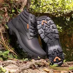 Bota coturno de segurança EPI´s em Couro ref. Picker Preto