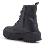 Coturno Feminino Tratorado com Strass Preto