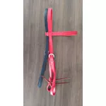 Cabeçada de Silicone Top Equine Vermelho c/ Preto C/ Afogador 5090