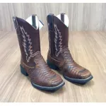 Bota Big Bull Masculina Texana Escamada Fóssil Tabaco 910 7149