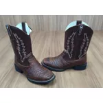 Bota Big Bull Masculina Texana Escamada Fóssil Tabaco 910 7149