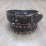 Cinto Master Pedra Cravo Trabalhado em Couro 7549