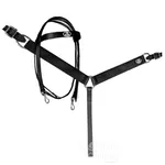 Conjunto Cabeçada e Peiteira Boots Horse Preta 5550