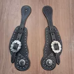 Correia de Espora em Couro Bordado c/ Margarida Sport Equine 6296