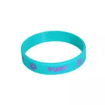 Pulseira Tuff Azul Turquesa com Logo e Escrita Pink S/M 6485