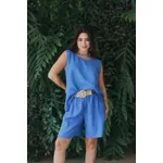 Conjunto Coraline Linho Italiano Azul Royal