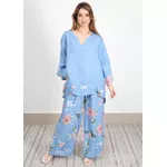 Conjunto Sophie Linho Italiano Azul Hortência
