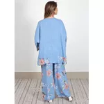 Conjunto Sophie Linho Italiano Azul Hortência