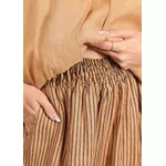 Conjunto Cristina Linho Italiano Caramelo