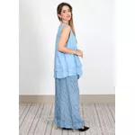 Conjunto Cristina Linho Italiano Azul Jeans 