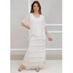 Vestido Pietra Seda Italiana Off White .