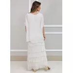 Vestido Pietra Seda Italiana Off White .