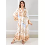 Vestido Fabiana Viscose Italiana Bege