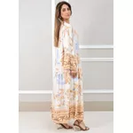 Vestido Fabiana Viscose Italiana Bege