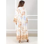 Vestido Fabiana Viscose Italiana Bege