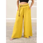 Calça Oliva Linho Italiano Mostarda