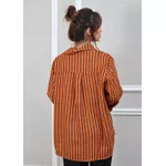 Camisa Monica Linho Italiano Terracota