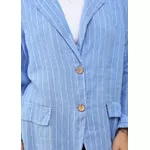 Blazer Daniele Linho Italiano Azul Hortência