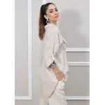 Camisa Clássica Linho Italiano Bege