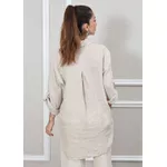 Camisa Clássica Linho Italiano Bege