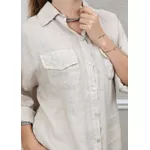 Camisa Clássica Linho Italiano Bege