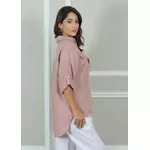 Camisa Clássica Linho Italiano Rosê