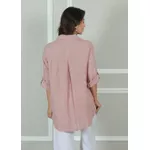 Camisa Clássica Linho Italiano Rosê