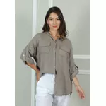 Camisa Clássica Linho Italiano Fendi