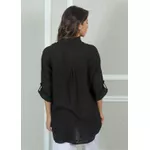 Camisa Clássica Linho Italiano Preta