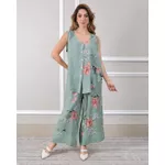 Conjunto Marisol Linho Italiano Verde Menta 