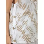 Conjunto Matilde Linho Italiano Branco/Caramelo