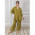 Conjunto Antonia Linho Italiano Verde Pistache 