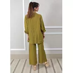 Conjunto Antonia Linho Italiano Verde Pistache 