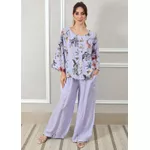 Conjunto Pamela Linho Italiano Lilás