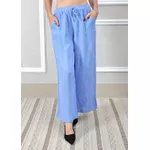 Calça Heloisa Linho Italiano Azul Hortência