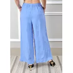 Calça Heloisa Linho Italiano Azul Hortência