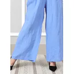 Calça Heloisa Linho Italiano Azul Hortência