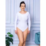 Body Feminino Manga Longa Aberta Branco