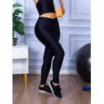 Calça Legging Fitness Cirre 3D Cós Cruzado Preta