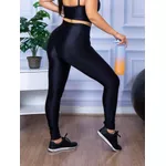 Calça Legging Fitness Cirre 3D Cós Cruzado Preta