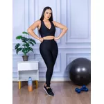 Conjunto Calça Legguing e Top Nadador Suplex Preto